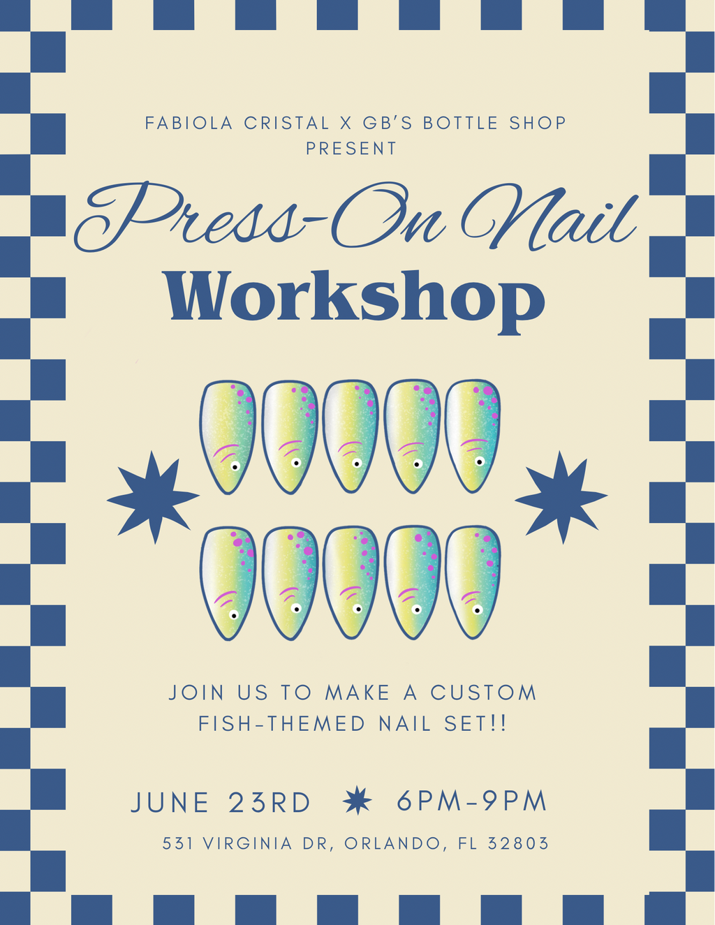 °‧ 𓆝 Fish Press-On Nail Workshop 𓆞 ·｡