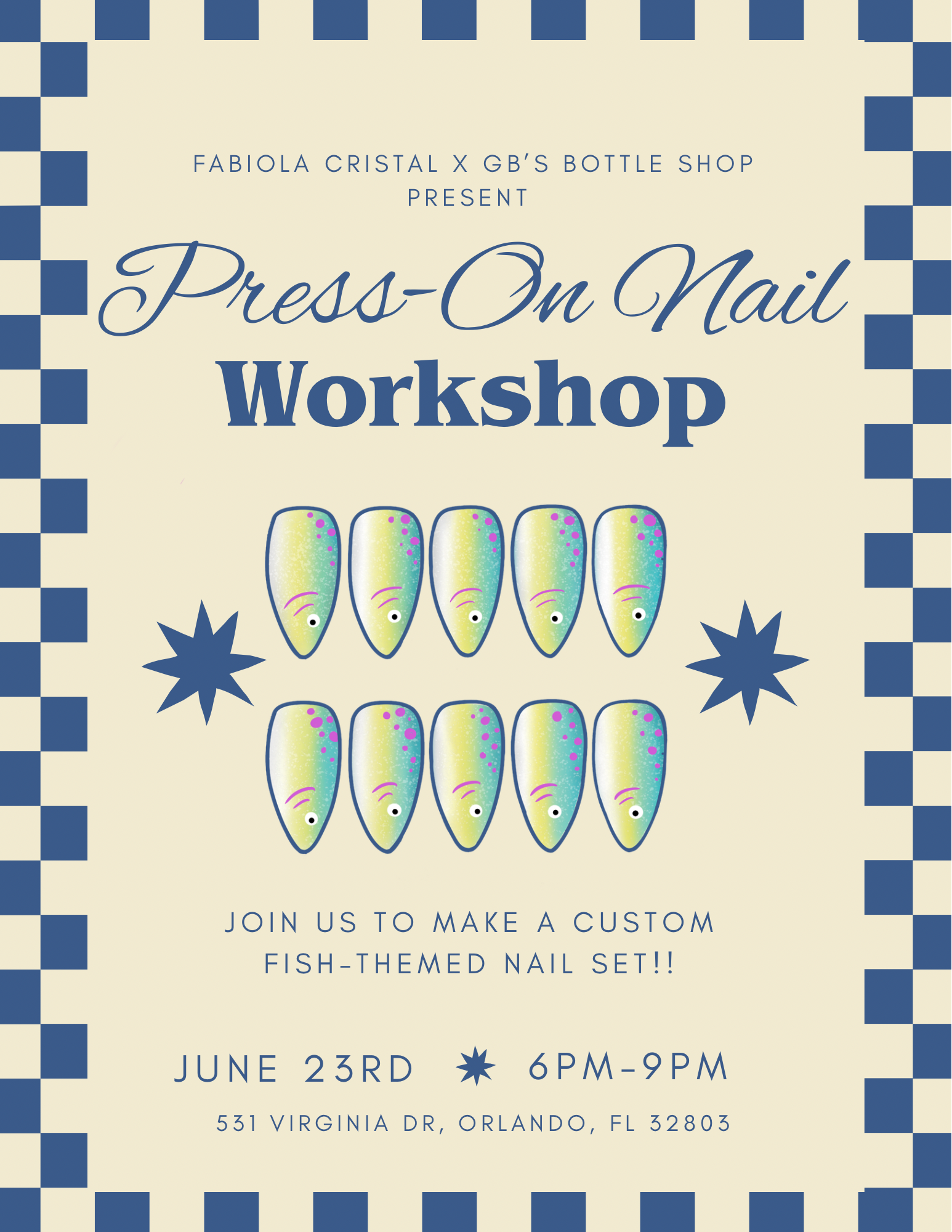 °‧ 𓆝 Fish Press-On Nail Workshop 𓆞 ·｡
